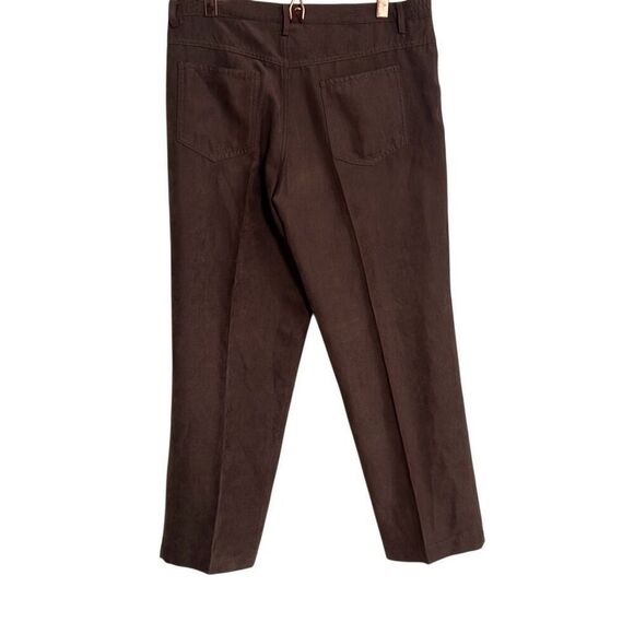 Alfred Dunner Casual Faux Suede Dress Pants Brown Size 6P - Picture 8 of 8